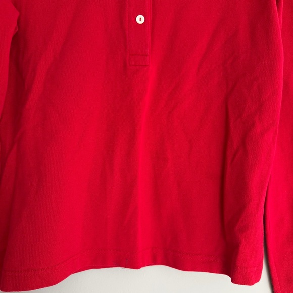 Lacoste Devanlay Vibrant Red Classic Preppy Collared Long Sleeve Polo Shirt - Picture 7 of 15